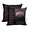 Pixsona Throw Pillows Ohio State Buckeyes Halftone Throw Pillow | Personalized | Custom