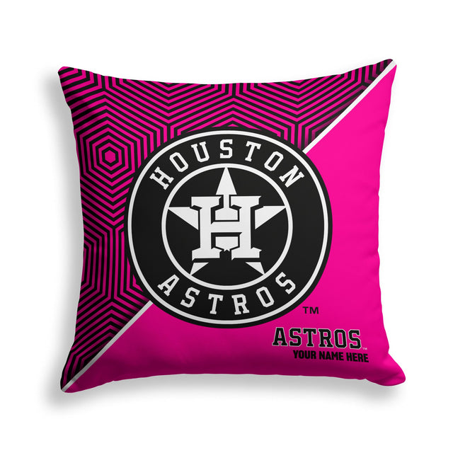 Pixsona Houston Astros Pink Implosion Throw Pillow | Personalized | Custom