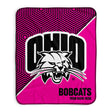 Pixsona Ohio Bobcats Pink Implosion Pixel Fleece Blanket | Personalized | Custom