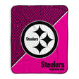 Pixsona Pittsburgh Steelers Pink Implosion Pixel Fleece Blanket | Personalized | Custom