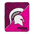 Pixsona Michigan State Spartans Pink Implosion Pixel Fleece Blanket | Personalized | Custom