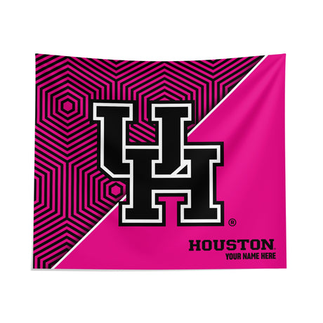 Pixsona Houston Cougars Pink Implosion Tapestry | Personalized | Custom