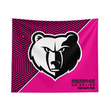 Pixsona Memphis Grizzlies Pink Implosion Tapestry | Personalized | Custom