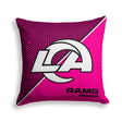 Pixsona Los Angeles Rams Pink Implosion Throw Pillow | Personalized | Custom