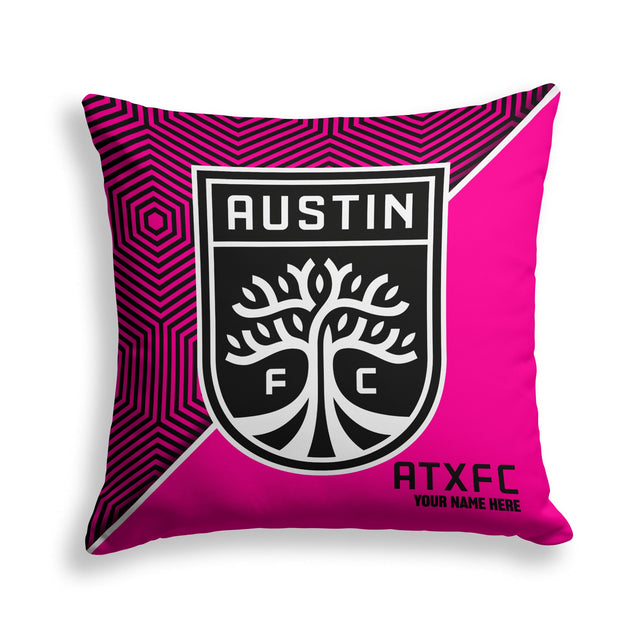 Pixsona Austin FC Pink Implosion Throw Pillow | Personalized | Custom