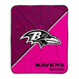 Pixsona Baltimore Ravens Pink Implosion Pixel Fleece Blanket | Personalized | Custom