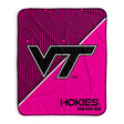 Pixsona Virginia Tech Hokies Pink Implosion Pixel Fleece Blanket | Personalized | Custom