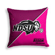 Pixsona NDSU Bison Pink Implosion Throw Pillow | Personalized | Custom