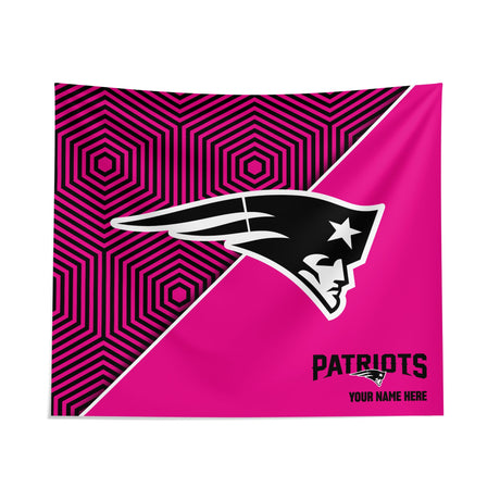 Pixsona New England Patriots Pink Implosion Tapestry | Personalized | Custom