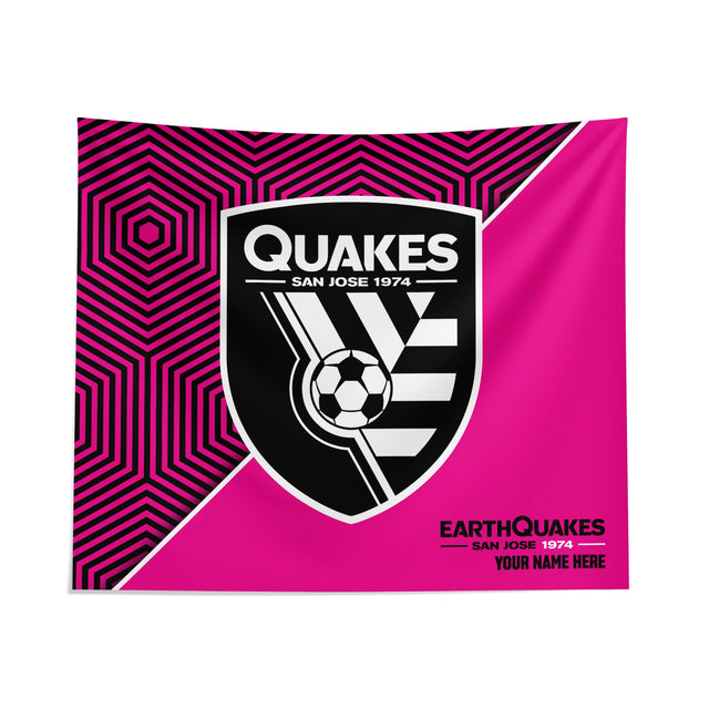 Pixsona San Jose Earthquakes Pink Implosion Tapestry | Personalized | Custom