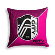 Pixsona St. Louis City SC Pink Implosion Throw Pillow | Personalized | Custom