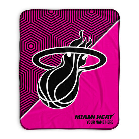 Pixsona Miami Heat Pink Implosion Pixel Fleece Blanket | Personalized | Custom