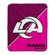 Pixsona Los Angeles Rams Pink Implosion Pixel Fleece Blanket | Personalized | Custom