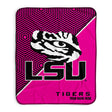 Pixsona LSU Tigers Pink Implosion Pixel Fleece Blanket | Personalized | Custom