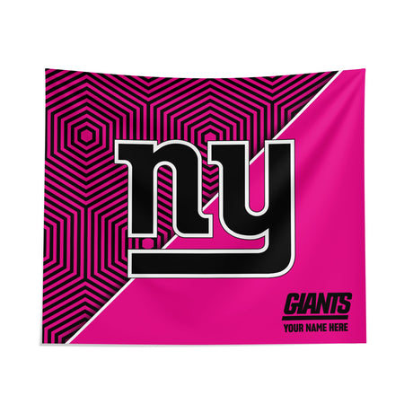 Pixsona New York Giants Pink Implosion Tapestry | Personalized | Custom