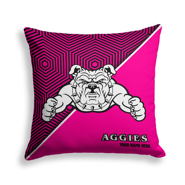 Pixsona North Carolina A&T Aggies Pink Implosion Throw Pillow | Personalized | Custom