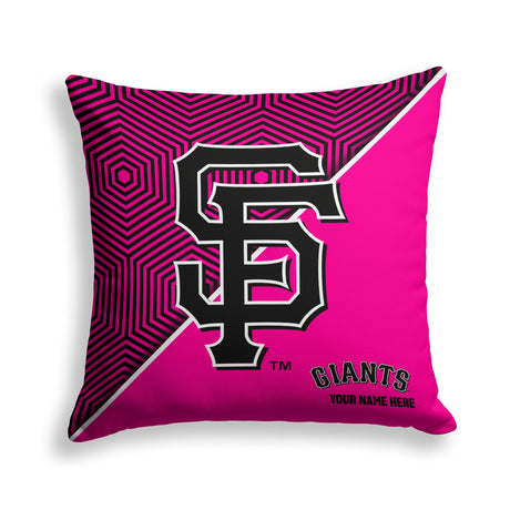 Pixsona San Francisco Giants Pink Implosion Throw Pillow | Personalized | Custom