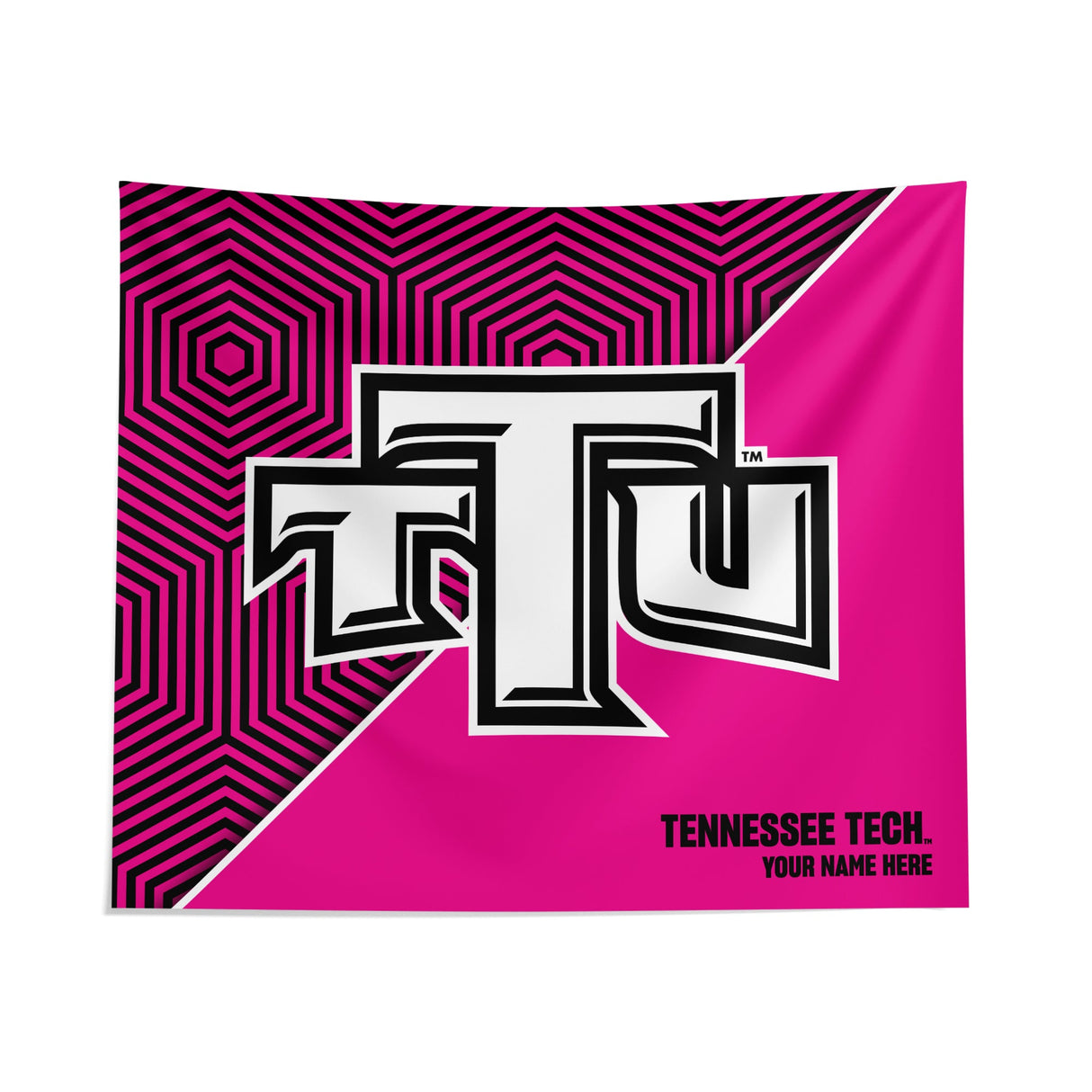 Pixsona Tennessee Tech Golden Eagles Pink Implosion Tapestry | Personalized | Custom