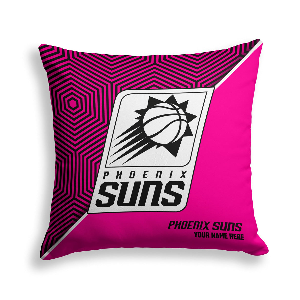 Pixsona Phoenix Suns Pink Implosion Throw Pillow | Personalized | Custom