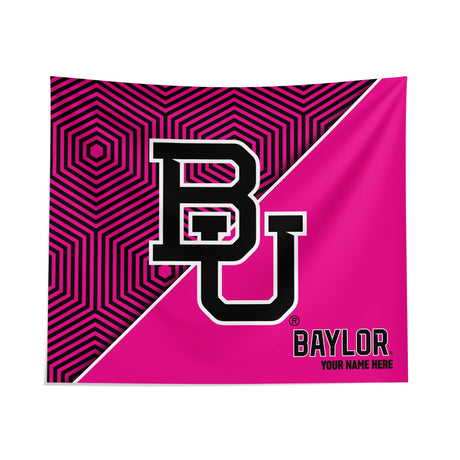 Pixsona Baylor Bears Pink Implosion Tapestry | Personalized | Custom