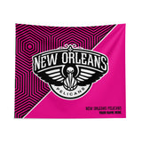 Pixsona New Orleans Pelicans Pink Implosion Tapestry | Personalized | Custom