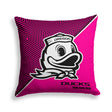 Pixsona Oregon Ducks Pink Implosion Throw Pillow | Personalized | Custom