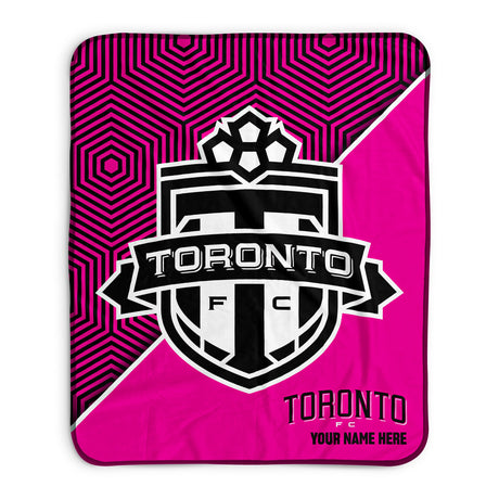 Pixsona Toronto FC Pink Implosion Pixel Fleece Blanket | Personalized | Custom