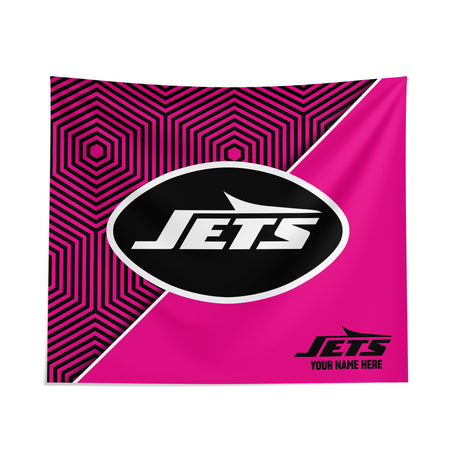 Pixsona New York Jets Pink Implosion Tapestry | Personalized | Custom