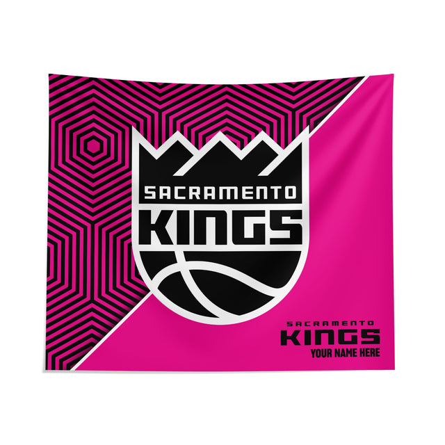 Pixsona Sacramento Kings Pink Implosion Tapestry | Personalized | Custom