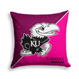 Pixsona Kansas Jayhawks Pink Implosion Throw Pillow | Personalized | Custom