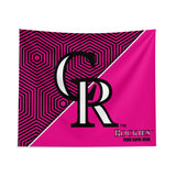 Pixsona Colorado Rockies Pink Implosion Tapestry | Personalized | Custom