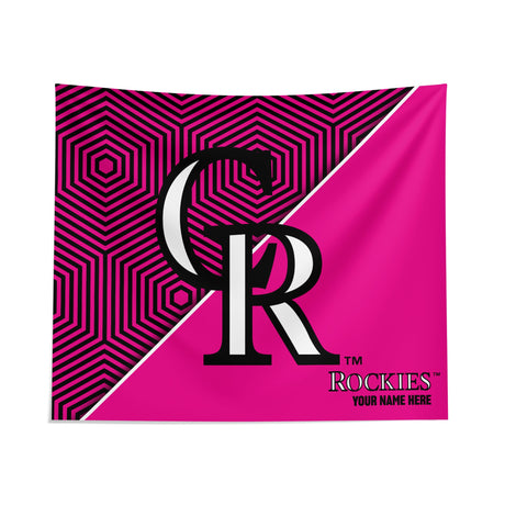 Pixsona Colorado Rockies Pink Implosion Tapestry | Personalized | Custom