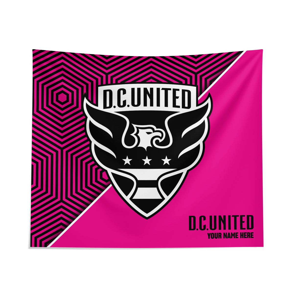 Pixsona D.C. United Pink Implosion Tapestry | Personalized | Custom