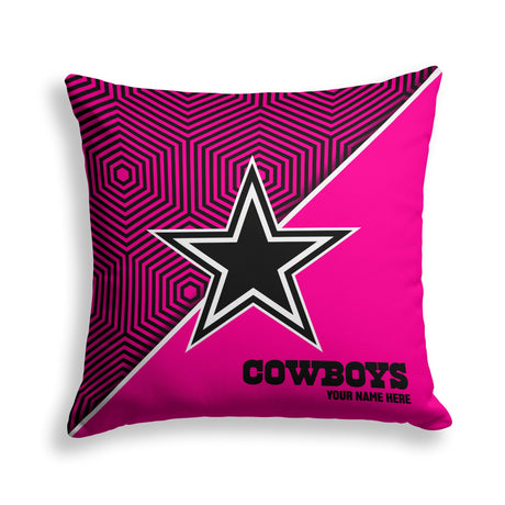 Pixsona Dallas Cowboys Pink Implosion Throw Pillow | Personalized | Custom