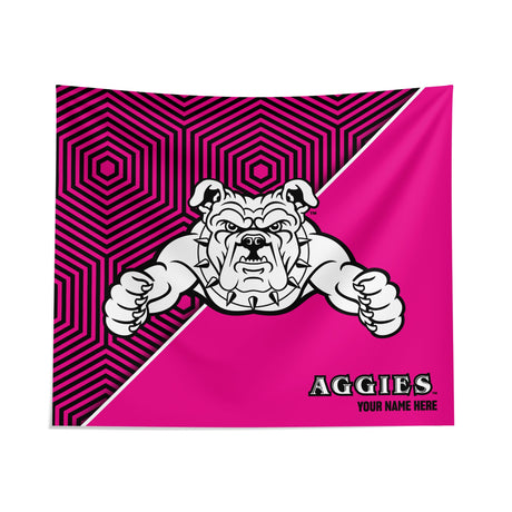 Pixsona North Carolina A&T Aggies Pink Implosion Tapestry | Personalized | Custom