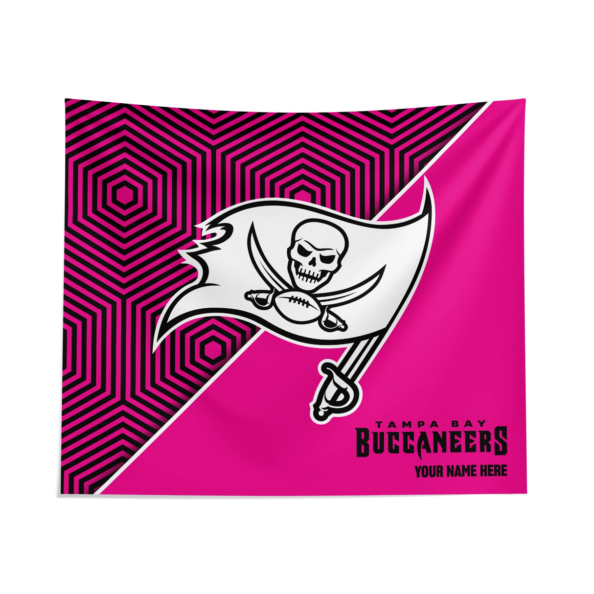 Pixsona Tampa Bay Buccaneers Pink Implosion Tapestry | Personalized | Custom