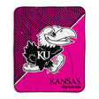 Pixsona Kansas Jayhawks Pink Implosion Pixel Fleece Blanket | Personalized | Custom