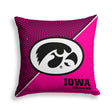 Pixsona Iowa Hawkeyes Pink Implosion Throw Pillow | Personalized | Custom