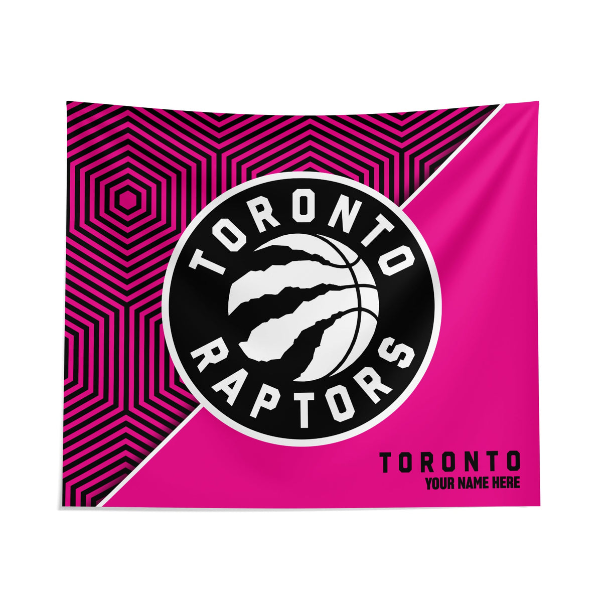 Pixsona Toronto Raptors Pink Implosion Tapestry | Personalized | Custom