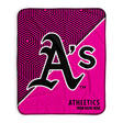 Pixsona Oakland Athletics Pink Implosion Pixel Fleece Blanket | Personalized | Custom