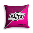 Pixsona Oklahoma State Cowboys Pink Implosion Throw Pillow | Personalized | Custom