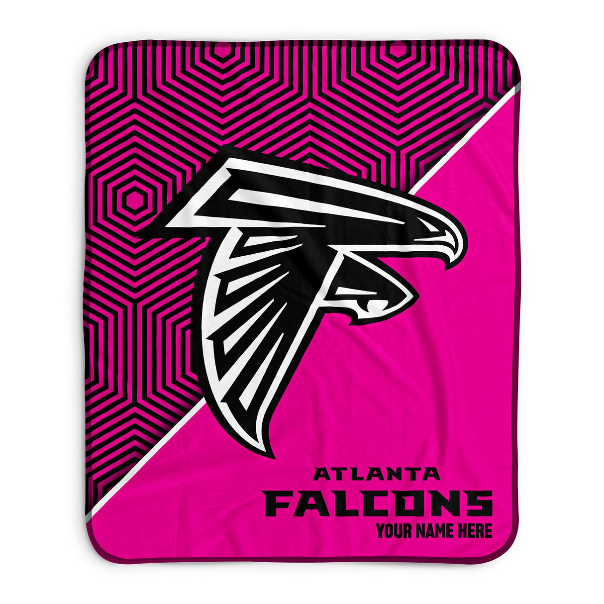 Pixsona Atlanta Falcons Pink Implosion Pixel Fleece Blanket | Personalized | Custom