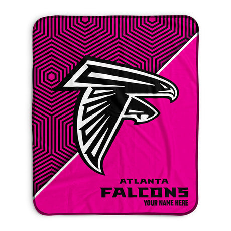 Pixsona Atlanta Falcons Pink Implosion Pixel Fleece Blanket | Personalized | Custom