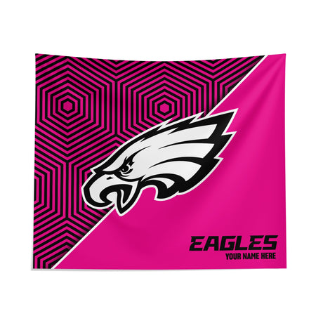 Pixsona Philadelphia Eagles Pink Implosion Tapestry | Personalized | Custom