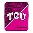 Pixsona TCU Horned Frogs Pink Implosion Pixel Fleece Blanket | Personalized | Custom