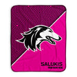 Pixsona Southern Illinois Salukis Pink Implosion Pixel Fleece Blanket | Personalized | Custom