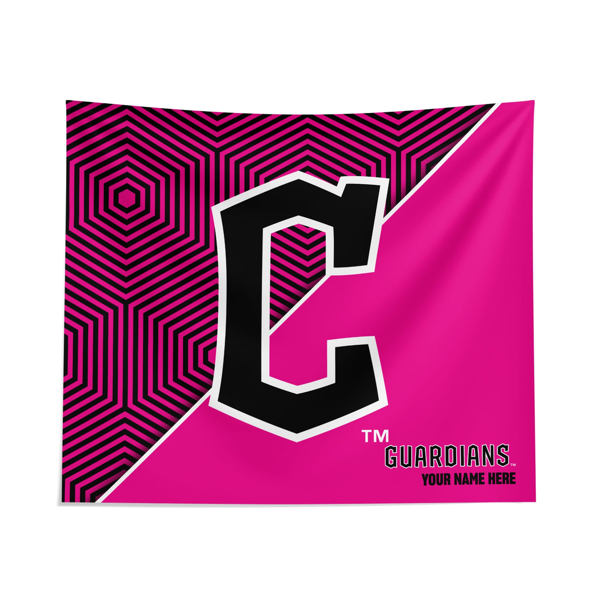 Pixsona Cleveland Guardians Pink Implosion Tapestry | Personalized | Custom