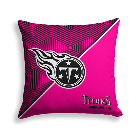 Pixsona Tennessee Titans Pink Implosion Throw Pillow | Personalized | Custom