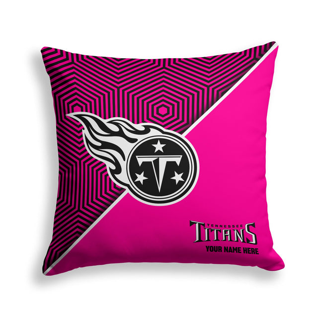 Pixsona Tennessee Titans Pink Implosion Throw Pillow | Personalized | Custom