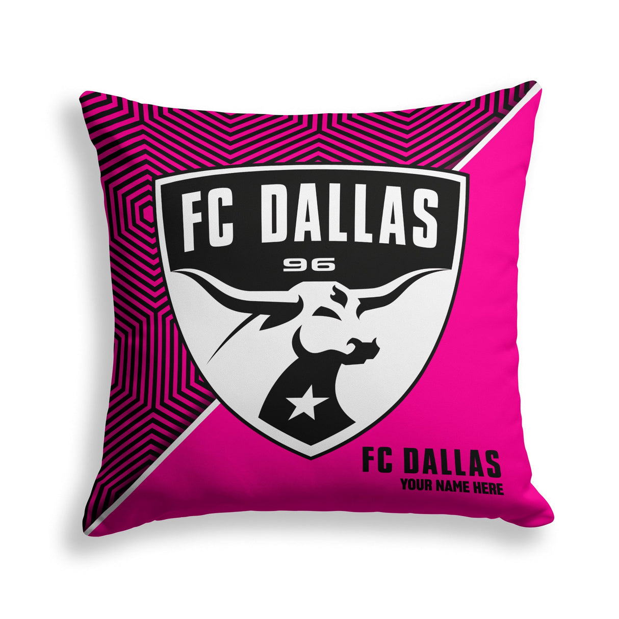 Pixsona FC Dallas Pink Implosion Throw Pillow | Personalized | Custom